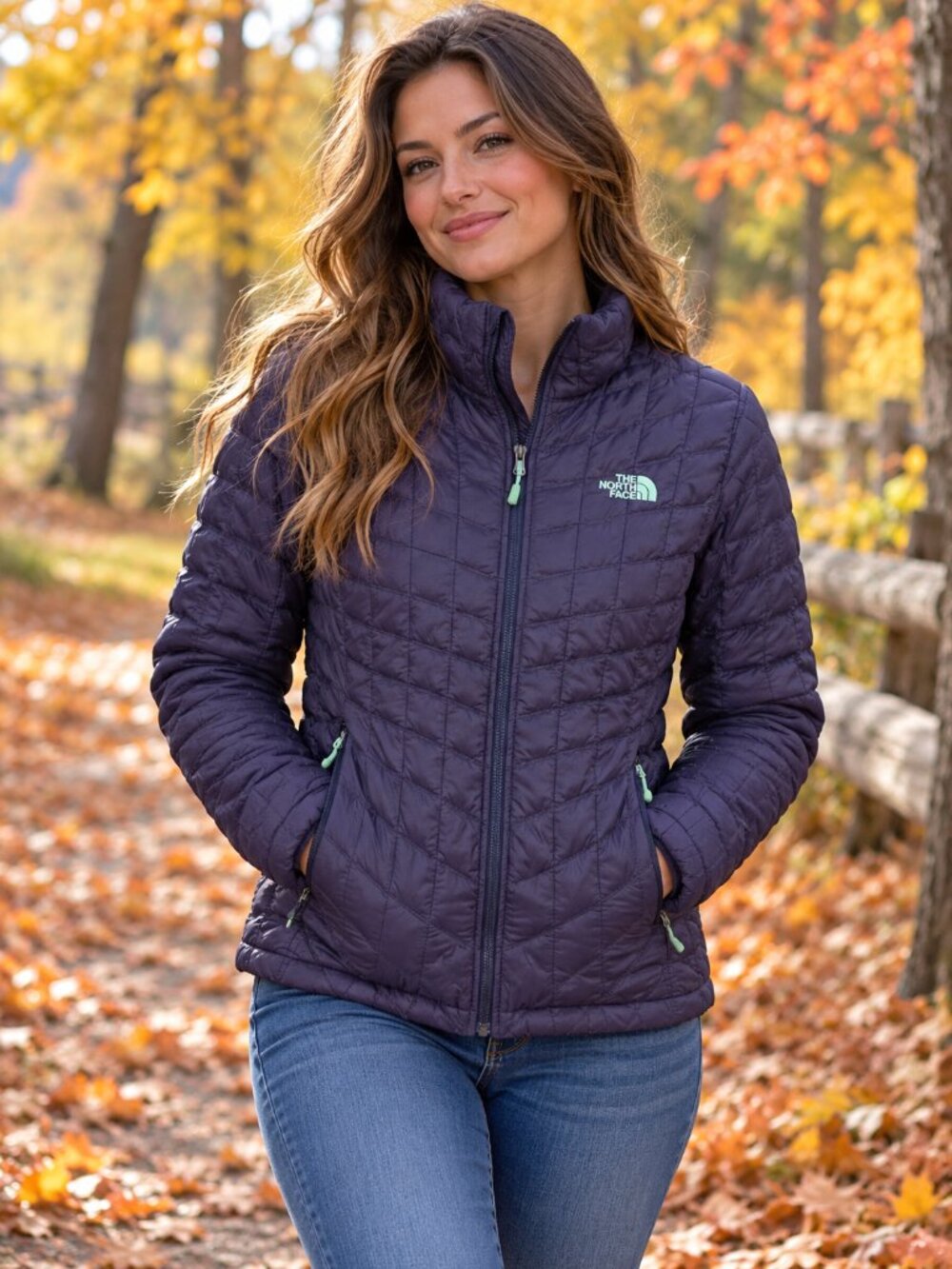 The North Face Quilted Puffer Jacket - SMALL